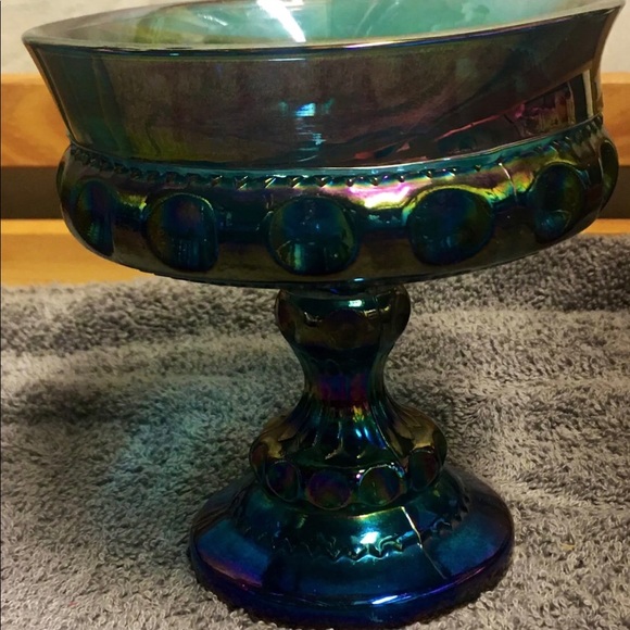 Carnival glass candy dish - Picture 1 of 4